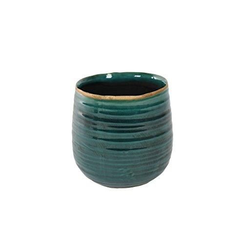 Ivyline Blumentopf Aus Keramik – Zement-Optik, Wasserdicht, 13,5 Cm, Ideal Für Zimmerpflanzen & Deko
