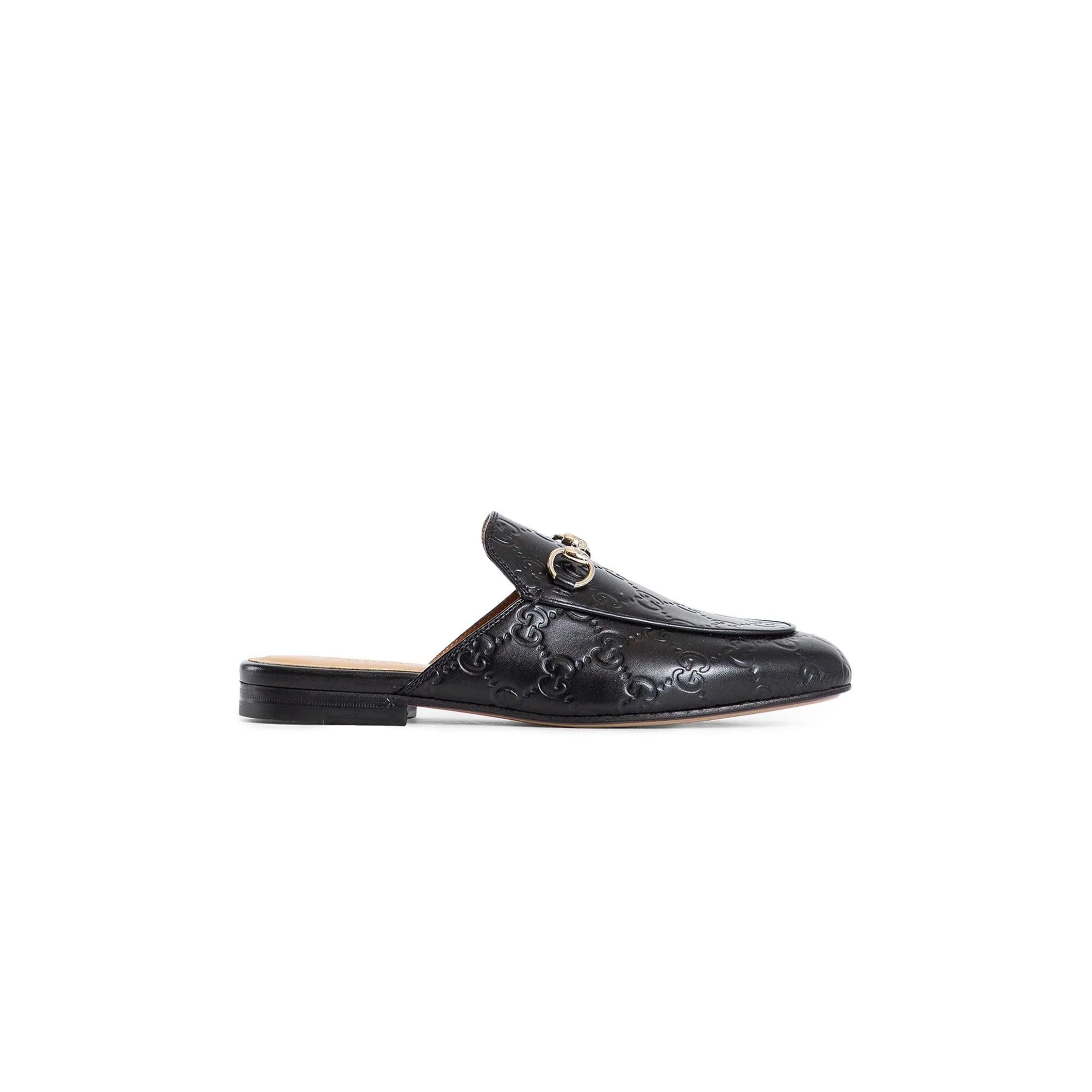 GUCCI ✴︎ブラックレザー スニーカー 美品☆GUCCIグッチレザーハイカットスニーカー26.5㎝ | ブランド