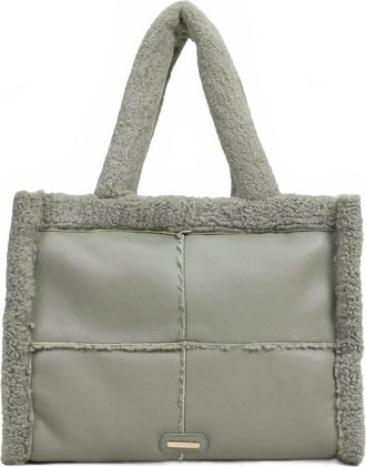 Like Dreams Womens North Everyday Vegan Sherpa Tote Bag In Sage