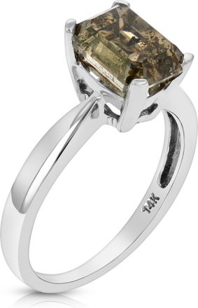 Vir Jewels 1 cttw Emerald Champagne Diamond Solitaire Engagement Ring 14K White Gold
