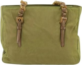 Prada Pre-owned Tote Bags, female, Green, Size: ONE SIZE Pre-owned Vintage tote