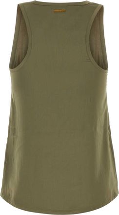 Michael Kors Womens Green Satin Tank Top Safarigreen Exterior: Polyester Maglie Sweater