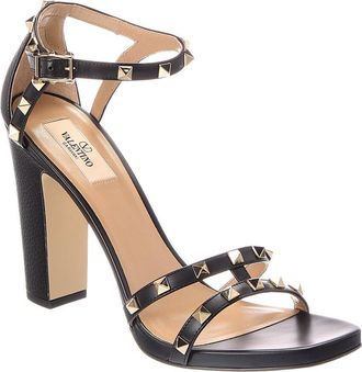 Valentino Rockstud Grainy Leather Sandal
