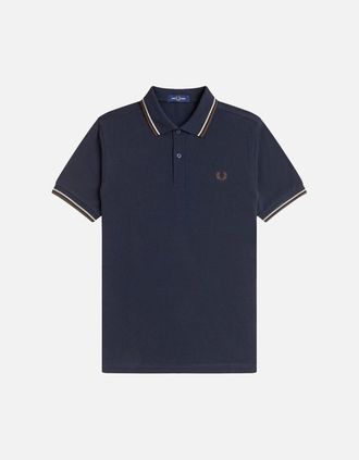 Fred Perry Mens Fred Perry Twin Tipped Fred Perry Polo Shirt - Black - Size: 38