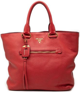 Prada Pre-owned Prada Vitello Daino Open Convertible Tote AW0O0LQ3YX9JCW4C