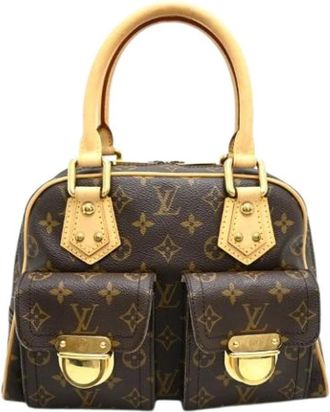 Louis Vuitton Pre-owned Manhattan PM Handtas - Dames - Vintage Handtas - Bruin - ONE Size - Vintage