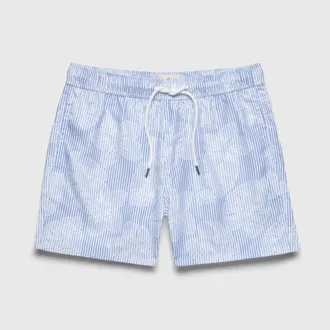 Surfside Supply Co. Jimmy 5 Stripe Floral Volley in Blue at Nordstrom, Size Xx-Large