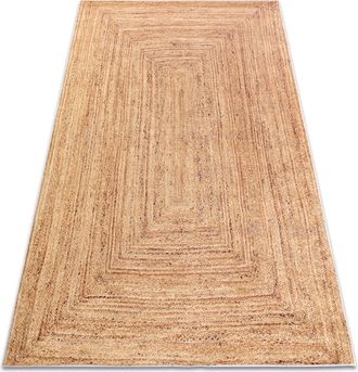 RugsX Rugsx - Alfombra Lavable Andre 1017 Trenza, Antideslizante - Beige Beige 120x170 Cm