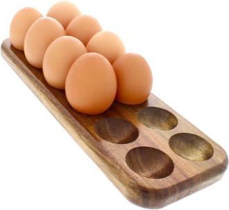 OEM Soporte Para Huevos Rellenos, Soporte De Madera Para Huevos Rellenos, Soporte Redondo De Doble Cara Con 24 Orificios Y Estante De Carb&oacute;n