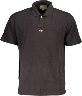 La Martina Elegant Katoenen Poloshirt Regular Fit - Heren - Polos - Zwart - M - Katoen - Tops