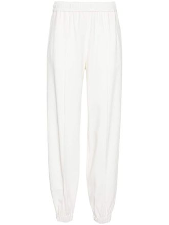 Fabiana Filippi elasticated-waist tapered-leg trousers - White