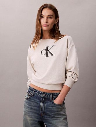Calvin Klein Relaxed badstof sweatshirt met monologo