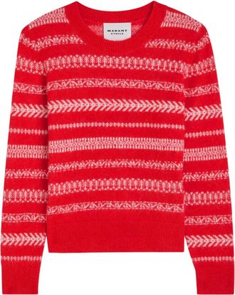 Isabel Marant Amity Fair Isle striped sweater - Red