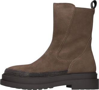 De Siena shoes Su&egrave;de Enkellaarsjes - Dames - Enkellaarsjes - Bruin - 39 EU - Su&egrave;de - Schoenen