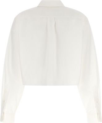 Alexander Wang Cropped Cotton Blouse - White