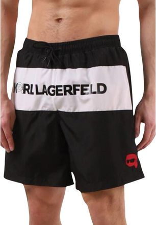Karl Lagerfeld Ironik 2.0 Boardshorts - Heren - Korte Broeken - Zwart - S - Polyester - Korte Broeken