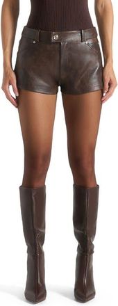 Mani&egrave;re De Voir Samia Mini Shorts in Brown at Nordstrom, Size 6