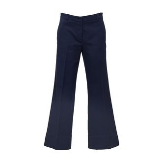 Ql2 Quelledue Wide Leg Tailored Pant with Flared Hem and Versatile Pockets