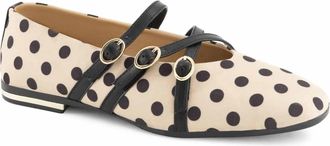 Andrea Womens Mary Jane Flat Shoes In Beige