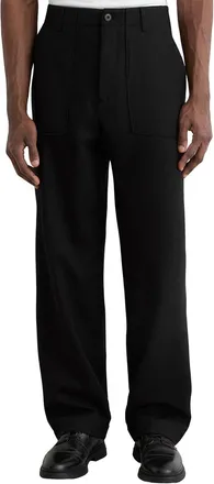 Reiss Chain Wool-Blend Wide Leg Trouser