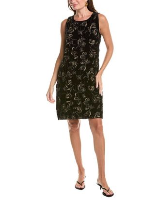 Johnny Was Tank Keyhole Silk-Blend Mini Dress