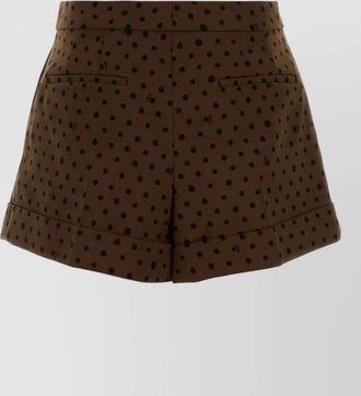 Fendi wool blend shorts polka dot pattern