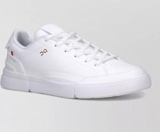 On low top sneakers perforated toe design