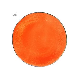Arcucci Set of 6 orange preta fruit cm 20 ceramic