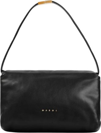 Marni Prisma Schoudertas - Dames - Handtassen - Zwart - ONE Size - Katoen - Tassen