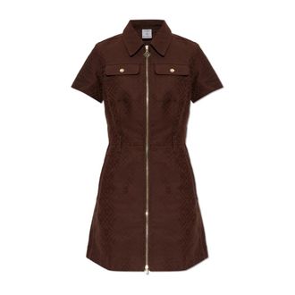 Casablanca Jurk Met Zakken - Dames - Jurken - Bruin - Maat: 2XS Katoen