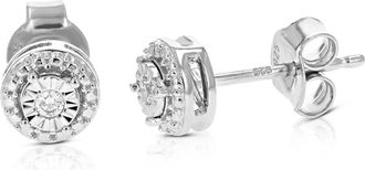 Vir Jewels 1/20 cttw Lab Grown Diamond Composite Earrings in Sterling Silver With Push Backs For Women