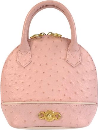 Versace Sunburst Embossed Leather Handbag