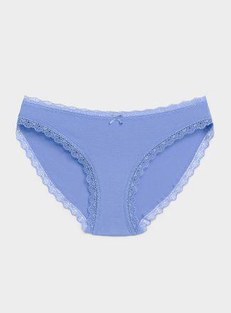 Miiyu Womens Scalloped edge bikini panty Organic cotton