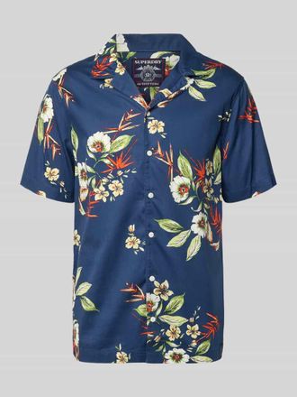 Superdry Regular Fit Freizeithemd mit Reverskragen in Marine, Gr&ouml;&szlig;e XXXL