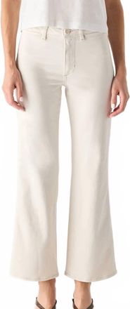 Amo Robbie Cropped Flare Trousers In Bone