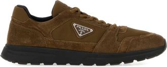 Prada Brown Logo Prax Sneakers