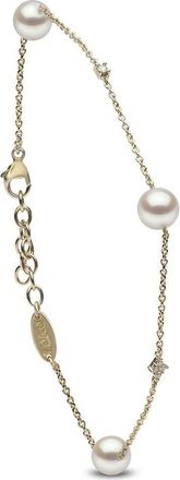 Yoko London 18kt yellow gold Classic Akoya pearl bracelet - women - 18kt Yellow Gold/Akoya Pearl - One Size