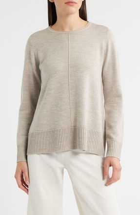 Eileen Fisher Crewneck Wool Sweater in Maple Oat at Nordstrom Rack, Size Xx-Small