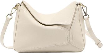 Generic Compatible For Womens geometric pattern solid color shoulder bag, can be carried crossbody(White)