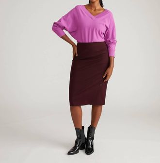 Universal Standard Savvy Fine Knit Sweater Blouse In Purple Vision