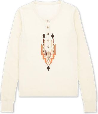 Fortela Coralie Seraph Multi-Color Embroidered T-Shirt in Milk at Nordstrom, Size X-Small
