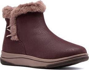Clarks Breeze Faux Fur Lined Boot - Wide Width Available in Merlot at Nordstrom Rack, Size 9.5