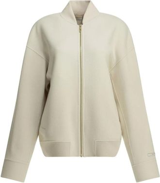 Sportmax Spxondata Bomber Jacket - Sweatshirts & Hoodies - Mujer - Blanco - S