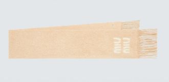 Miu Miu Logo mohair and wool-blend scarf
