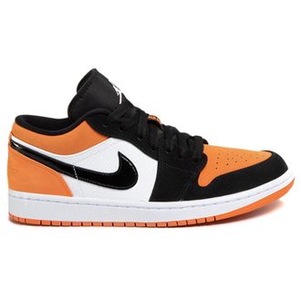 Nike Jordan Air Jordan 1 Low Leather Textile Youth Low Top Trainers - White Black Starfish - Size:UK 4.5