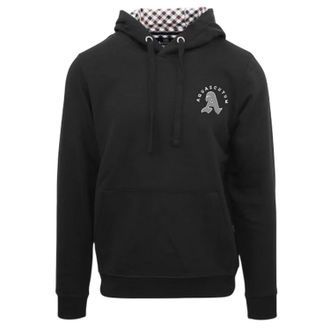 Aquascutum Hoodie met lange mouwen en kangoeroezak voor heren (Zwart)