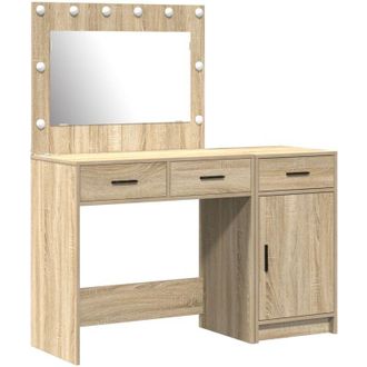vidaXL Mesa De Tocador Con Caj&oacute;n 2 Pcs Marr&oacute;n 40 X 41 X 75 Cm Vidaxl