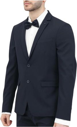 Patrizia Pepe Kostuums, Heren, Blauw, XL, Leer, Fitted Blazer