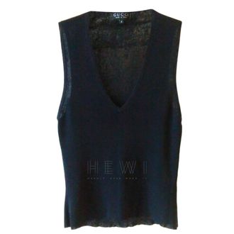 Gucci Silk Knit Sleeveless Top Size S