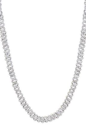Adornia Crystal Curb Chain Necklace in Silver at Nordstrom Rack